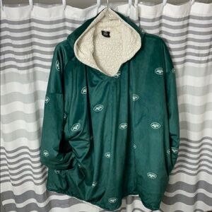 NFL NY Jets reversible Green V-Neck Sweater